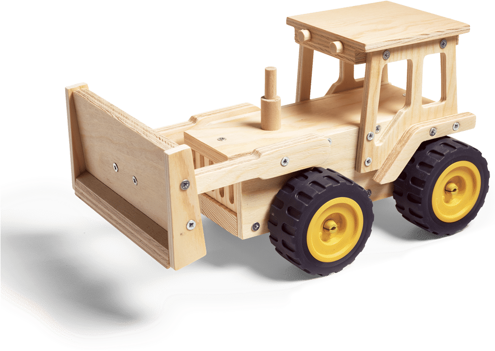 Bulldozer - Wooden Toy Tractor Kits (1024x1024), Png Download