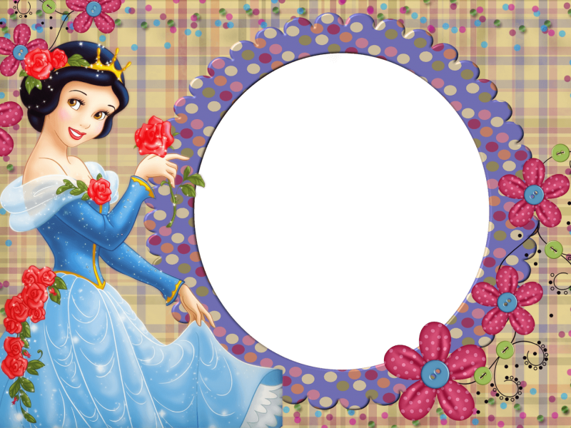 Moldura Para Foto Blancanieves - Marcos Para Fotos De Princesas (800x600), Png Download