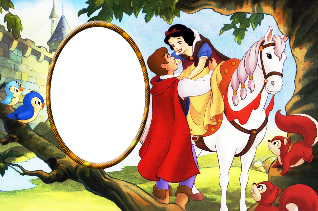 Marcos Para Fotos Blanca Nieves - Snow White And Prince Disney (1205x800), Png Download