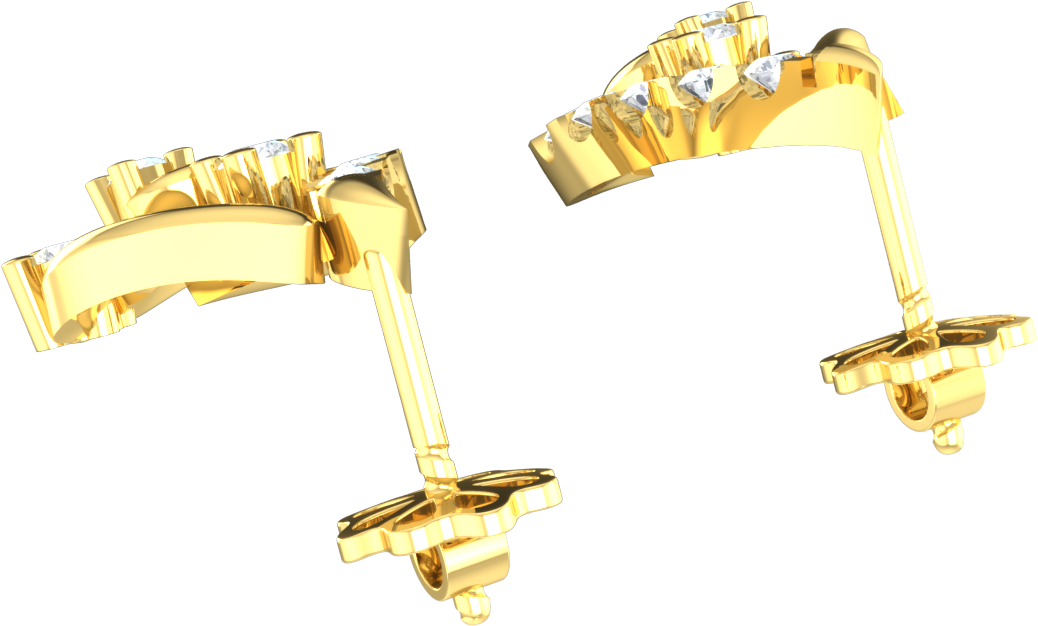0 2ct Round Brilliant Cut Diamond 18k Gold - Earrings (1200x1200), Png Download