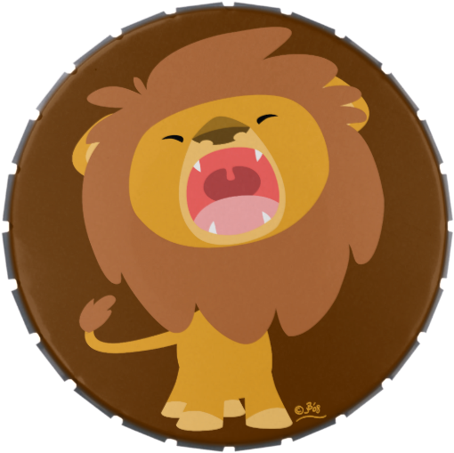 Roaring Cartoon Group Cute - Roaring Cute Lion Animated (650x650), Png Download