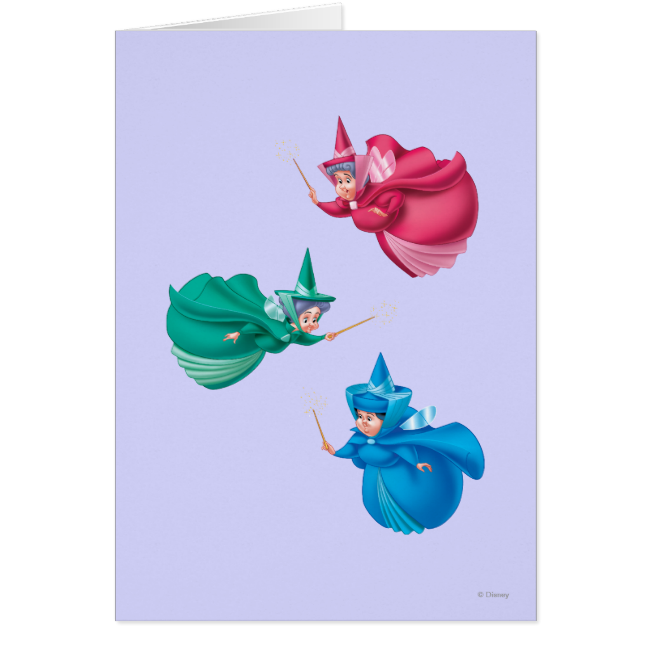 Sleeping Beauty Fairies Cards - Aurora Sleeping Beauty Godmothers (650x650), Png Download