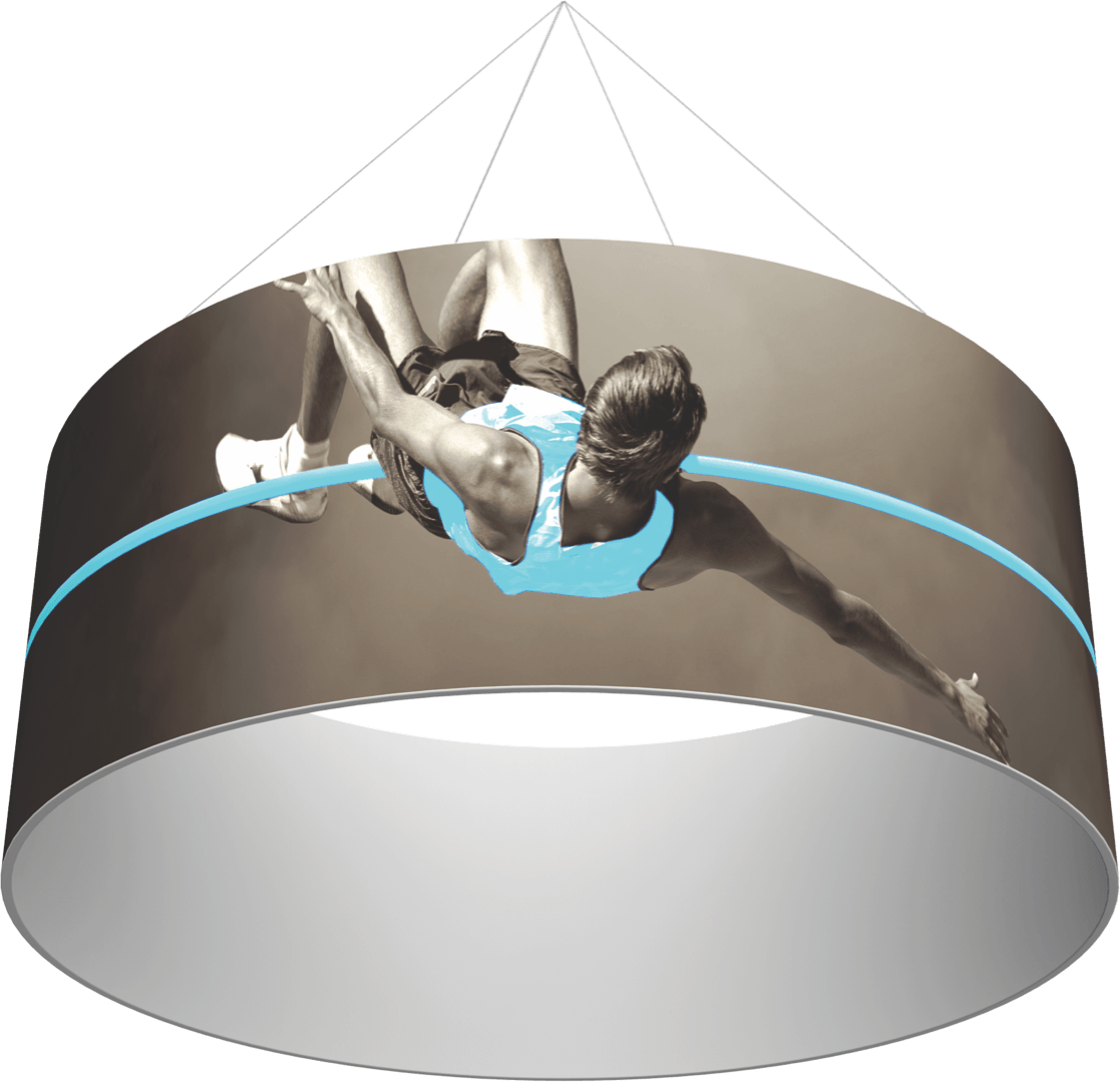 Circle Hanging Trade Show Banner - Banner (1117x1080), Png Download