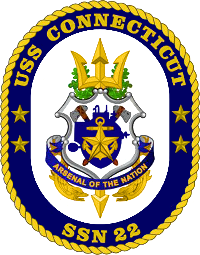 Uss Connecticut Crest - Uss Spruance Ddg 111 Crest (674x858), Png Download