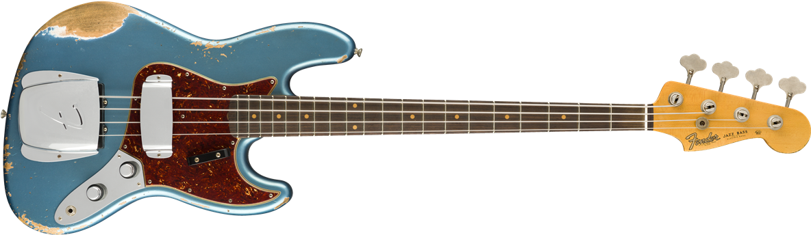 1961 Jazz Bass® Heavy Relic®, Rosewood Fingerboard, - Jazz Bass Road Worn (1186x386), Png Download
