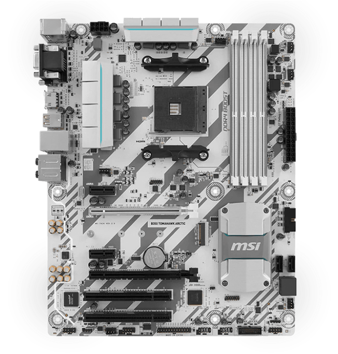 Msi B350 Tomahawk Arctic (700x700), Png Download
