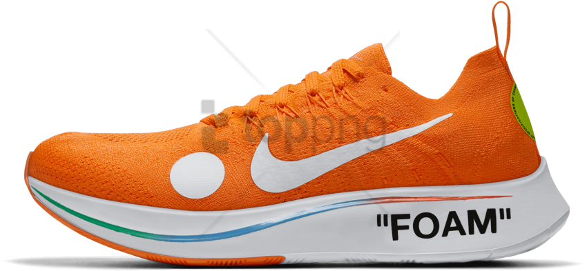 Free Png Download Nike Zoom Fly Off White Png Images - Zoom Fly X Off White (850x393), Png Download