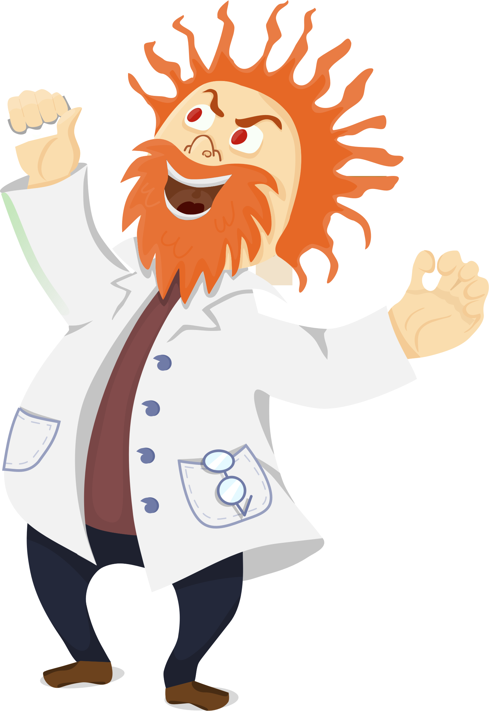 Big Clipart Mad - Free Clipart Scientist (1581x2299), Png Download