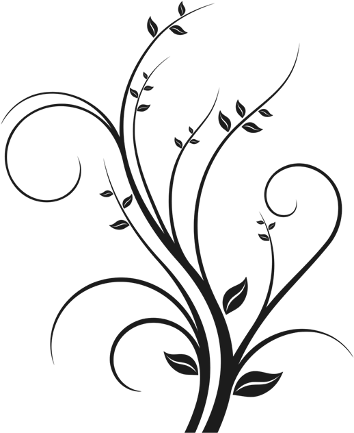 Png - Arabescos - Raminhos Png (546x653), Png Download