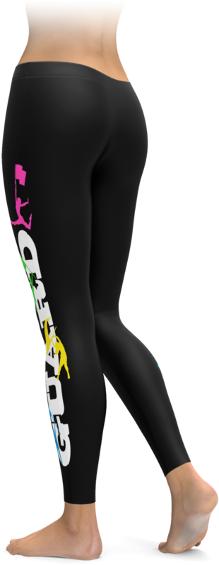 Color Guard Leggings - Checker Stripe Leggings (740x896), Png Download