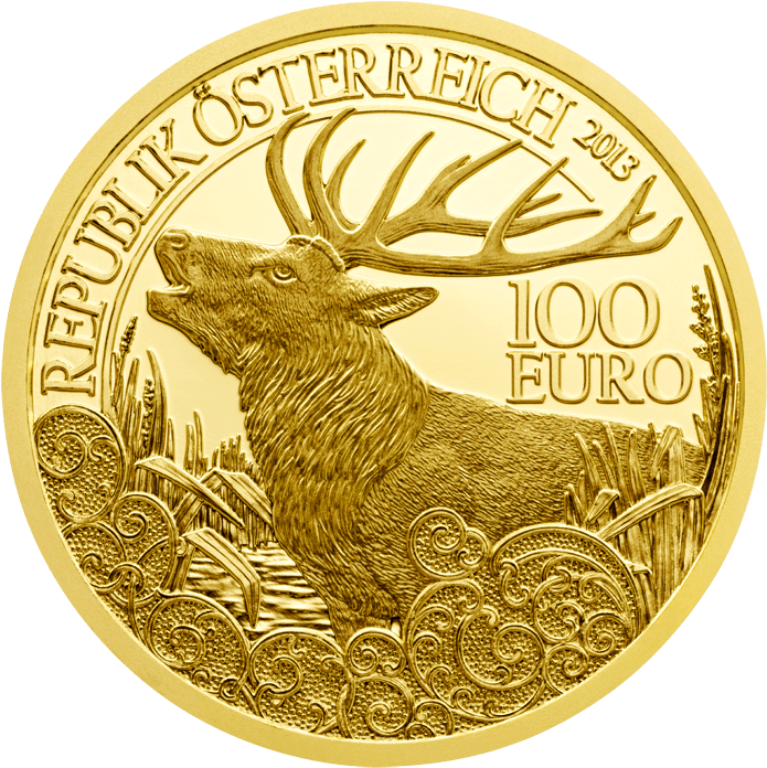 Gold Coin The Red Deer - Heraclius Constantine (716x716), Png Download