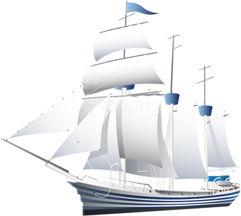 Free Png Download Sailing Boat Transparent Clipart - Mast (850x763), Png Download