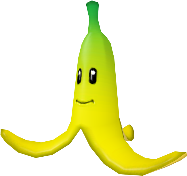Banana Peel Transparent Transparent Background - Mario Banana Peel (750x650), Png Download