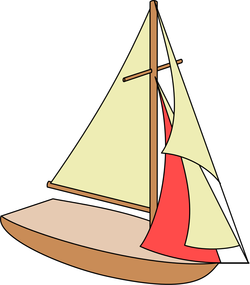 File - Yacht Foresail - Svg - Cutter Rigging (836x955), Png Download