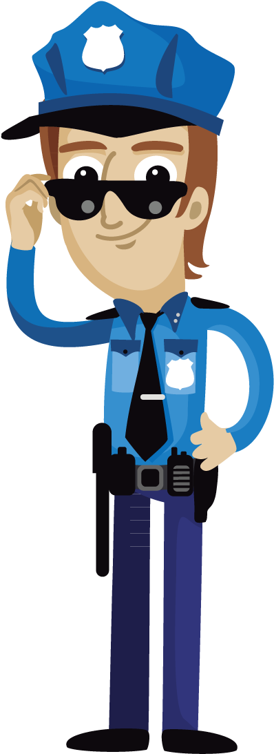 Cartoon Police Officer Clip Art Uncle Transprent - Police Officer Clipart Png (398x1092), Png Download