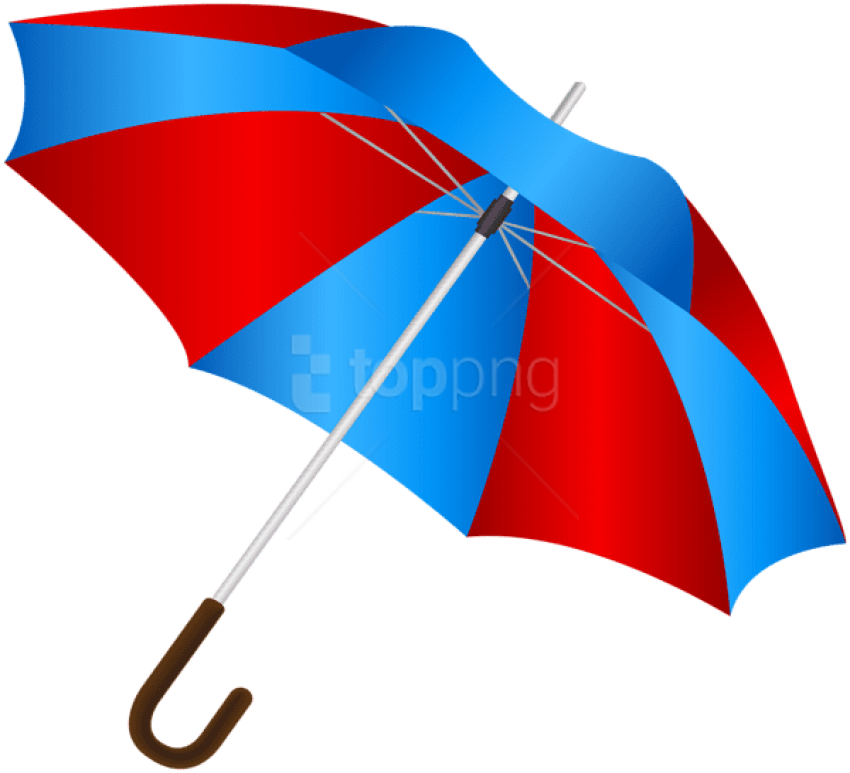 Blue Red Umbrella Png (850x773), Png Download