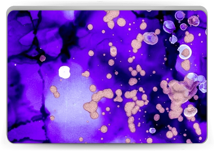Purple Color Splash Skin Laptop - Drop (800x533), Png Download