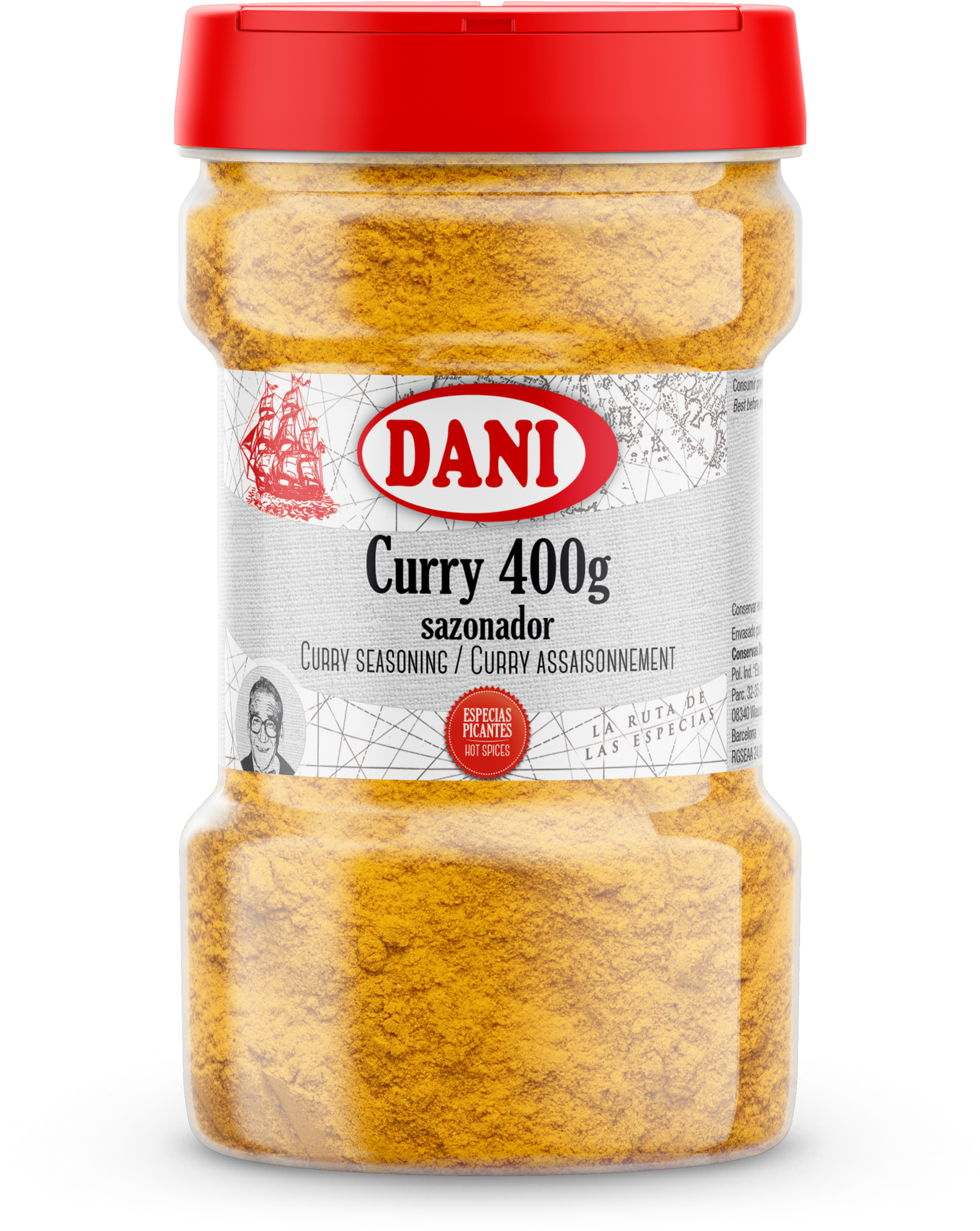 Curry Seasoning 400g - Conservas Dani (2275x2600), Png Download