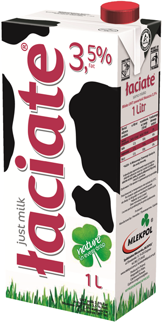 Milk Uht 3,5% - Łaciate (450x716), Png Download
