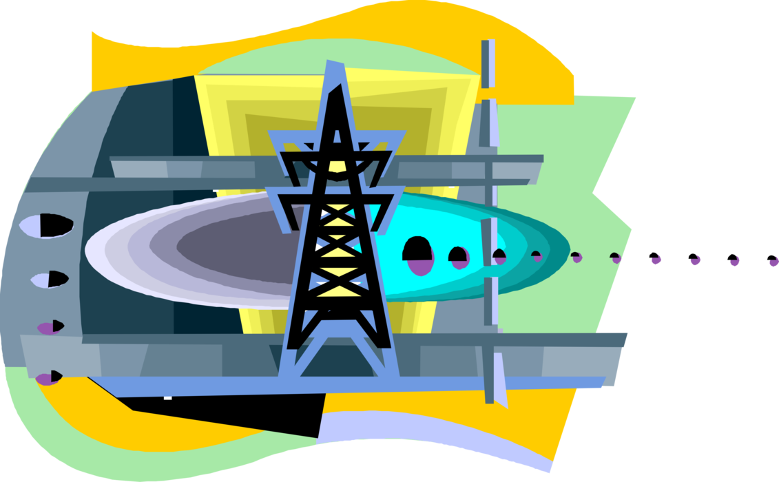 Vector Illustration Of Transmission Tower Carries Electrical - Graphic Design (1131x700), Png Download