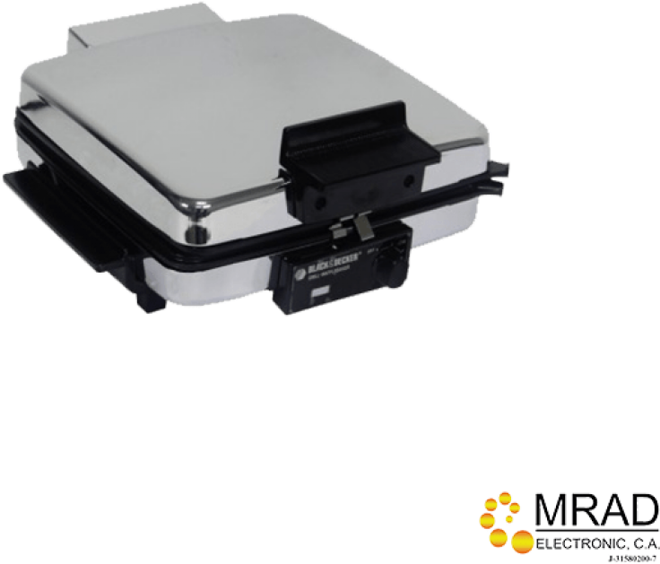 Black And Decker Sandwich Grill / Waffle Baker 2 - Waflera Black And Decker (1000x1000), Png Download