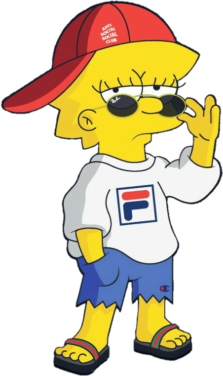 Lisasimpson Sticker - Hypebeast Lisa Simpson (1024x1024), Png Download