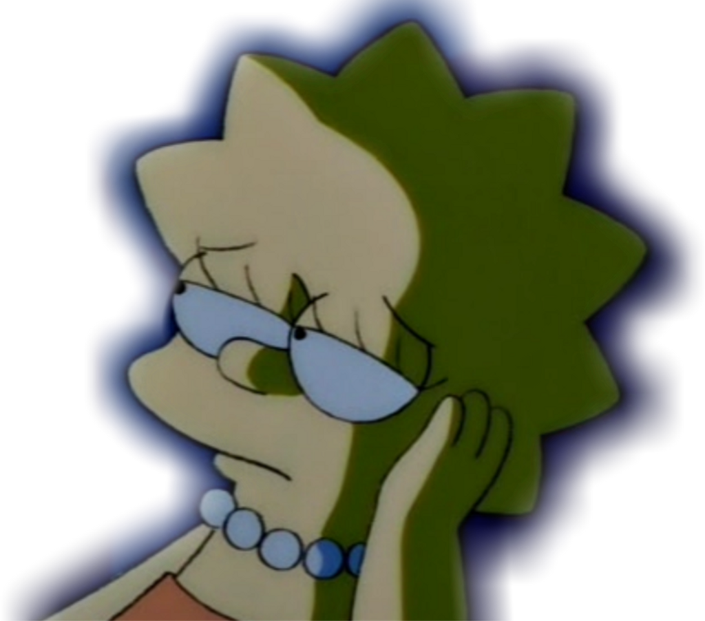#sadlisa #tumblr #tumblrsticker #lisa Simpson Sadness - Lisa Simpson Png Sad (1024x902), Png Download