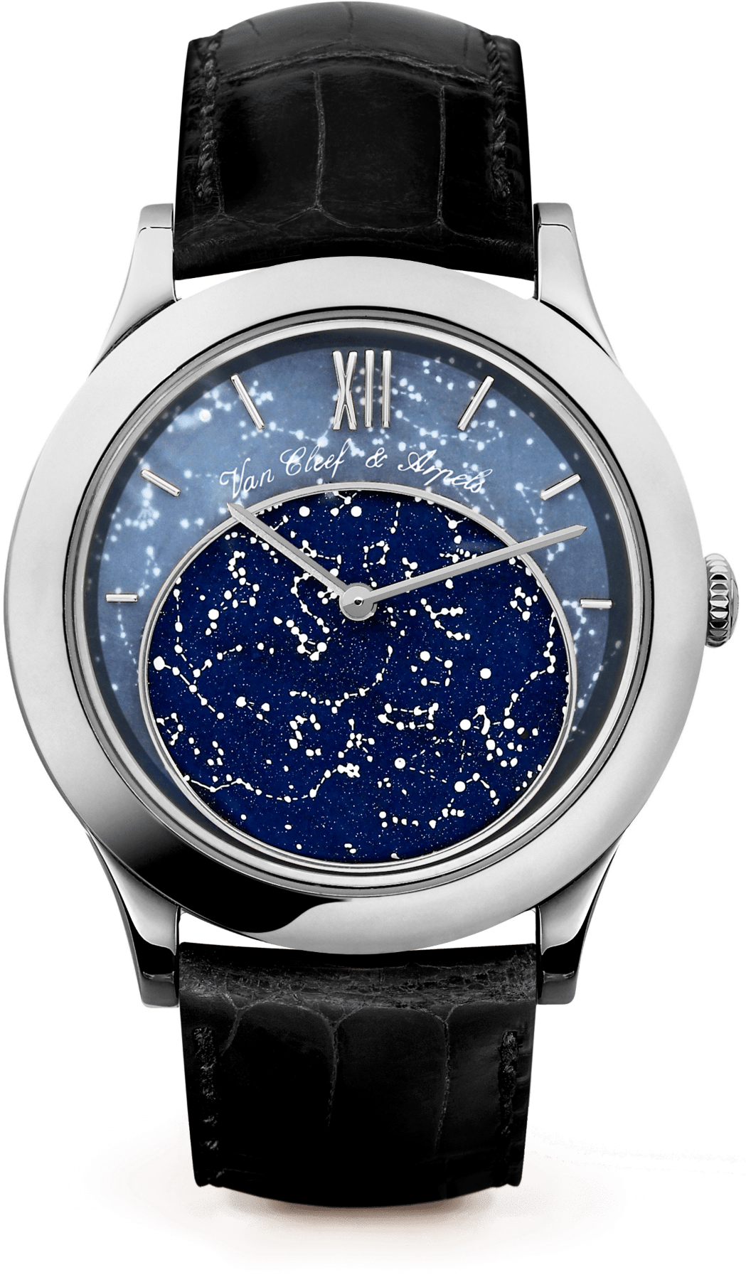 Midnight In Paris Watch,satin Finish Alligator, Square - Van Cleef Midnight In Paris Watch (2000x2000), Png Download