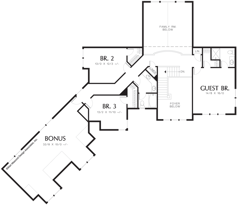 Image For Kaiser 2 Story Great Room Plan With Angled - Floor Plan (1017x900), Png Download