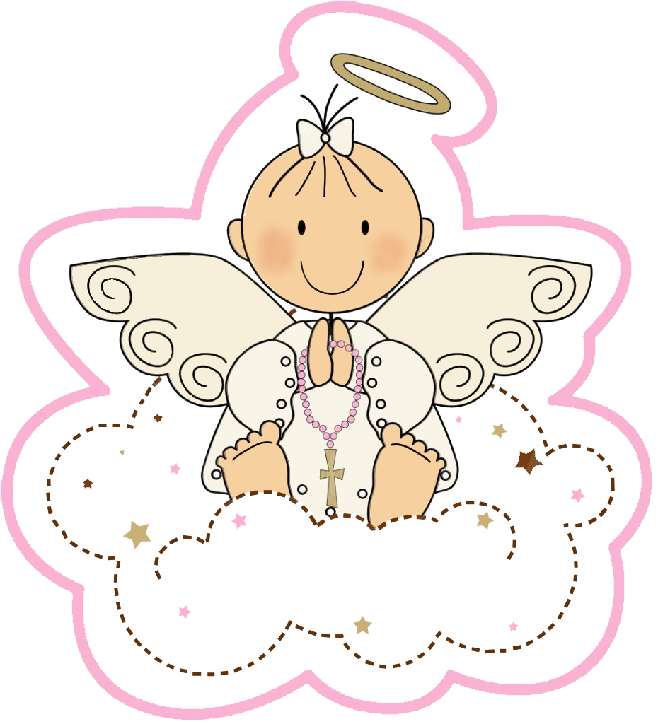 Resultado De Imagen Para Dibujos De Angelitos Bebes - Mi Bautizo Para Niña (930x1024), Png Download