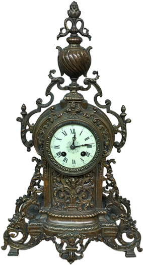 Antique French Mantel Clock - Antique (570x570), Png Download
