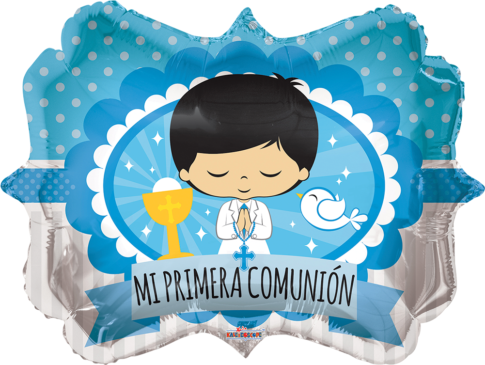 Download Hd 18 Mi Primera Comunion Nino Metalizado Transparent Png Image Nicepng Com