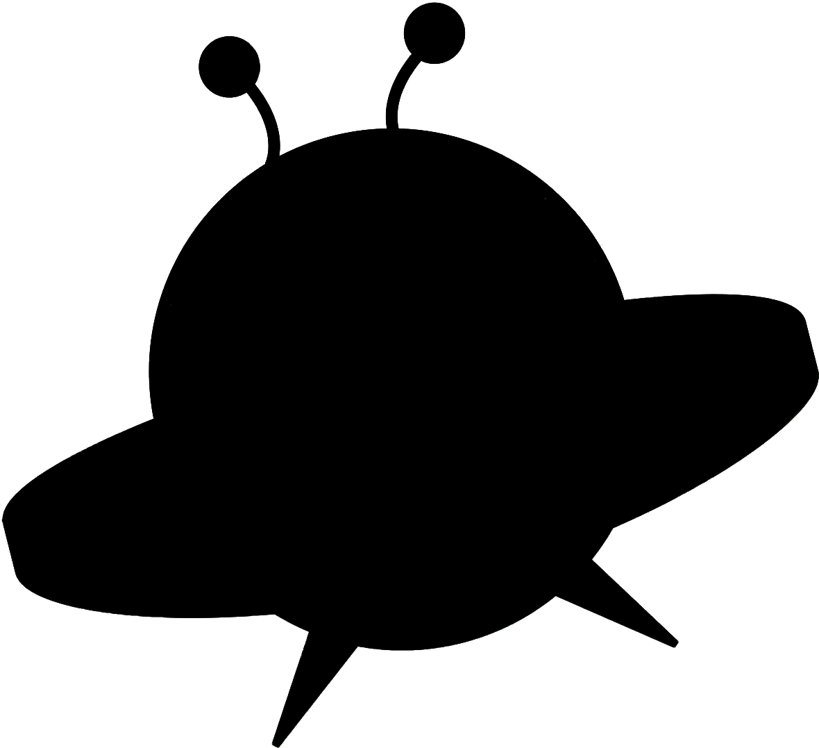 Spacecraft Cartoon Clip Art - Siluetas De Naves Espaciales (1180x1077), Png Download