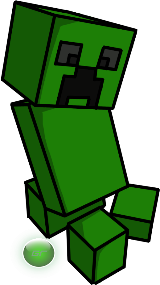 1024 X 1024 3 - Creeper Cartoon Png (1024x1024), Png Download