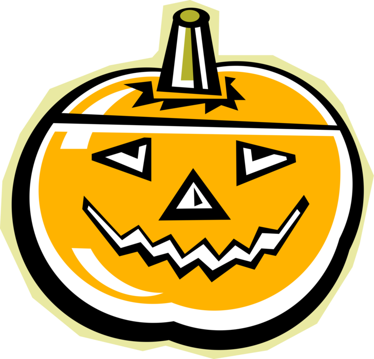 Vector Illustration Of Halloween Trick Or Treat Jack - Jack-o'-lantern (728x700), Png Download