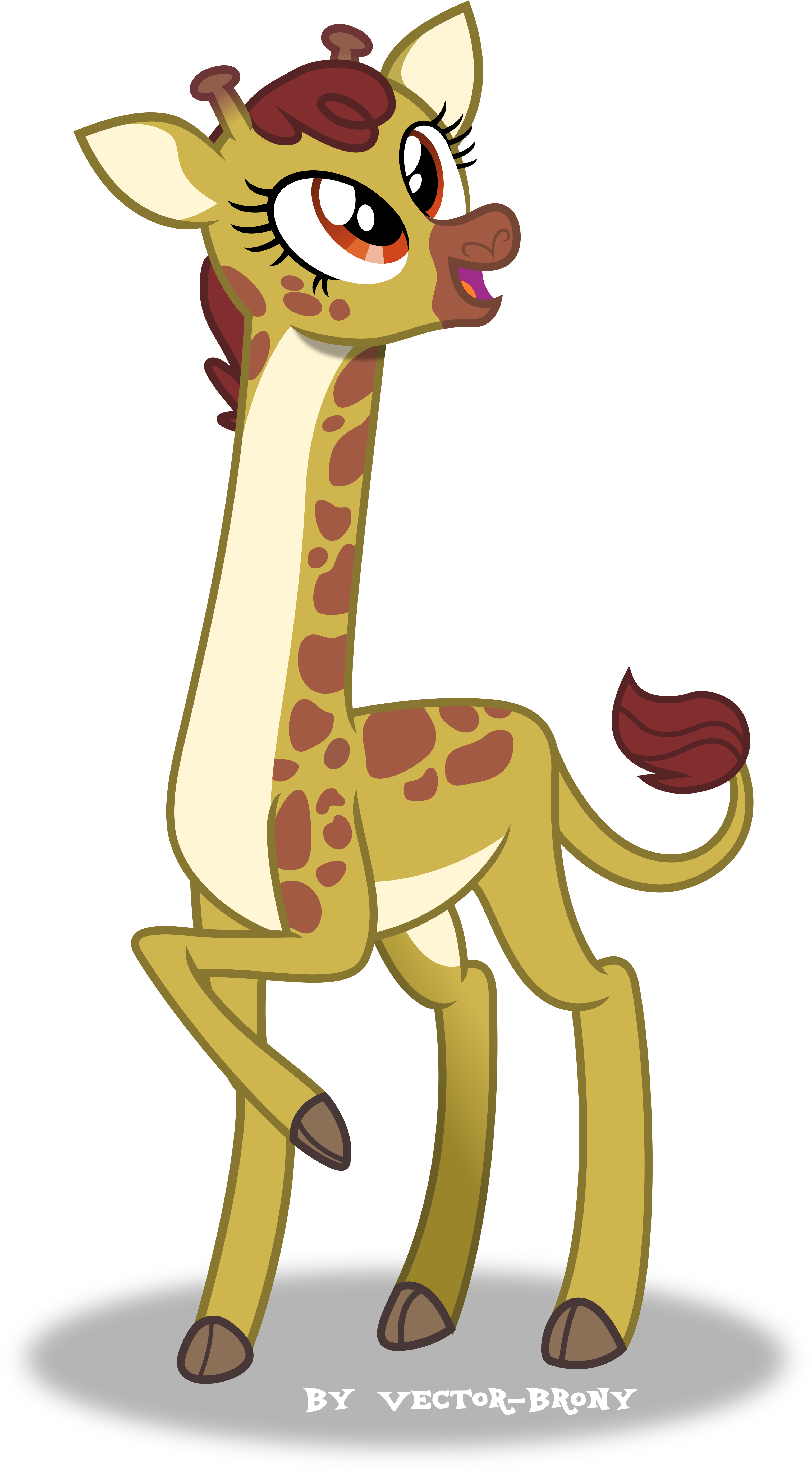 Fluttershy Leans In - Mlp Giraffe (3086x5567), Png Download