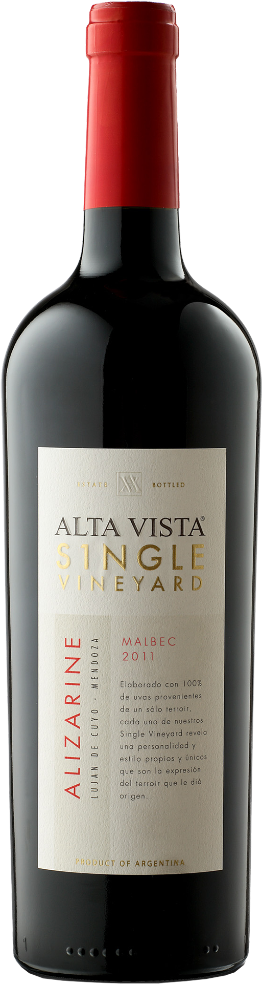 11 - Alta Vista Malbec Single Vineyard Serenade (1200x2182), Png Download