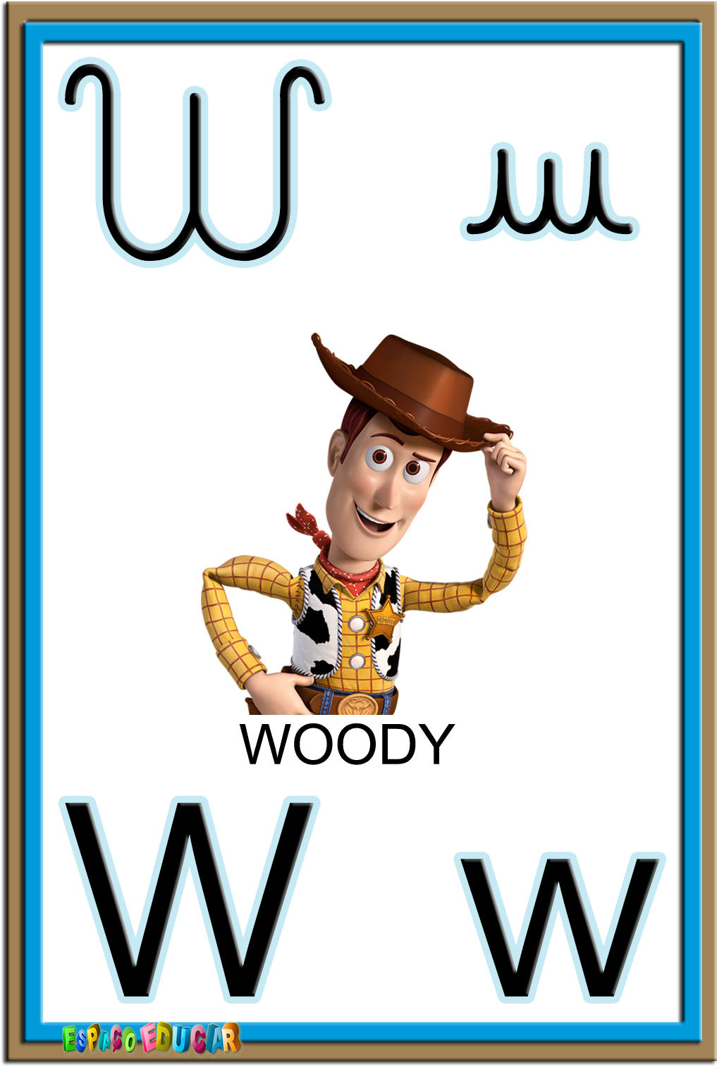 Alfabeto Quatro Tipos De Letras Colorido Ilustrado - Toy Story 4 Woody (1017x1512), Png Download