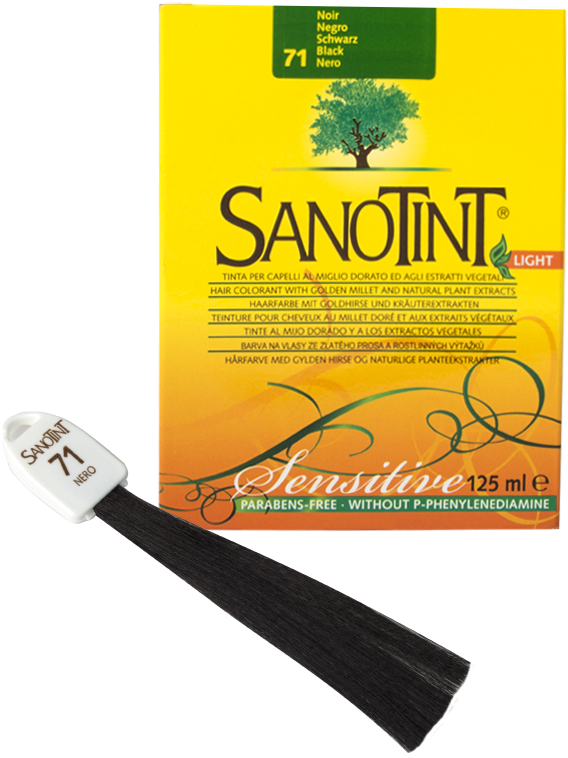 Hair Color Sanotint Light Black - Prirodne Farbe Za Kosu (1024x1024), Png Download