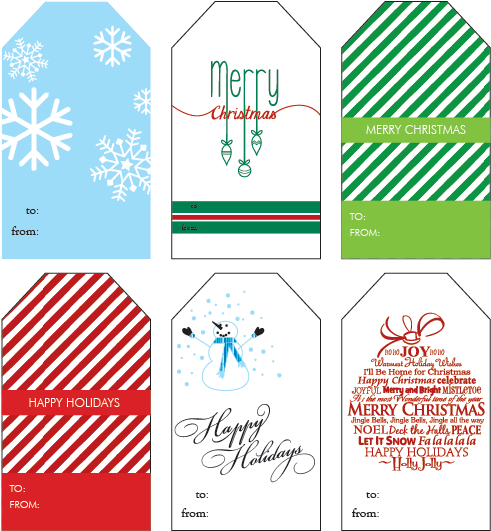 Christmas Gift Tags - Graphic Design (576x720), Png Download