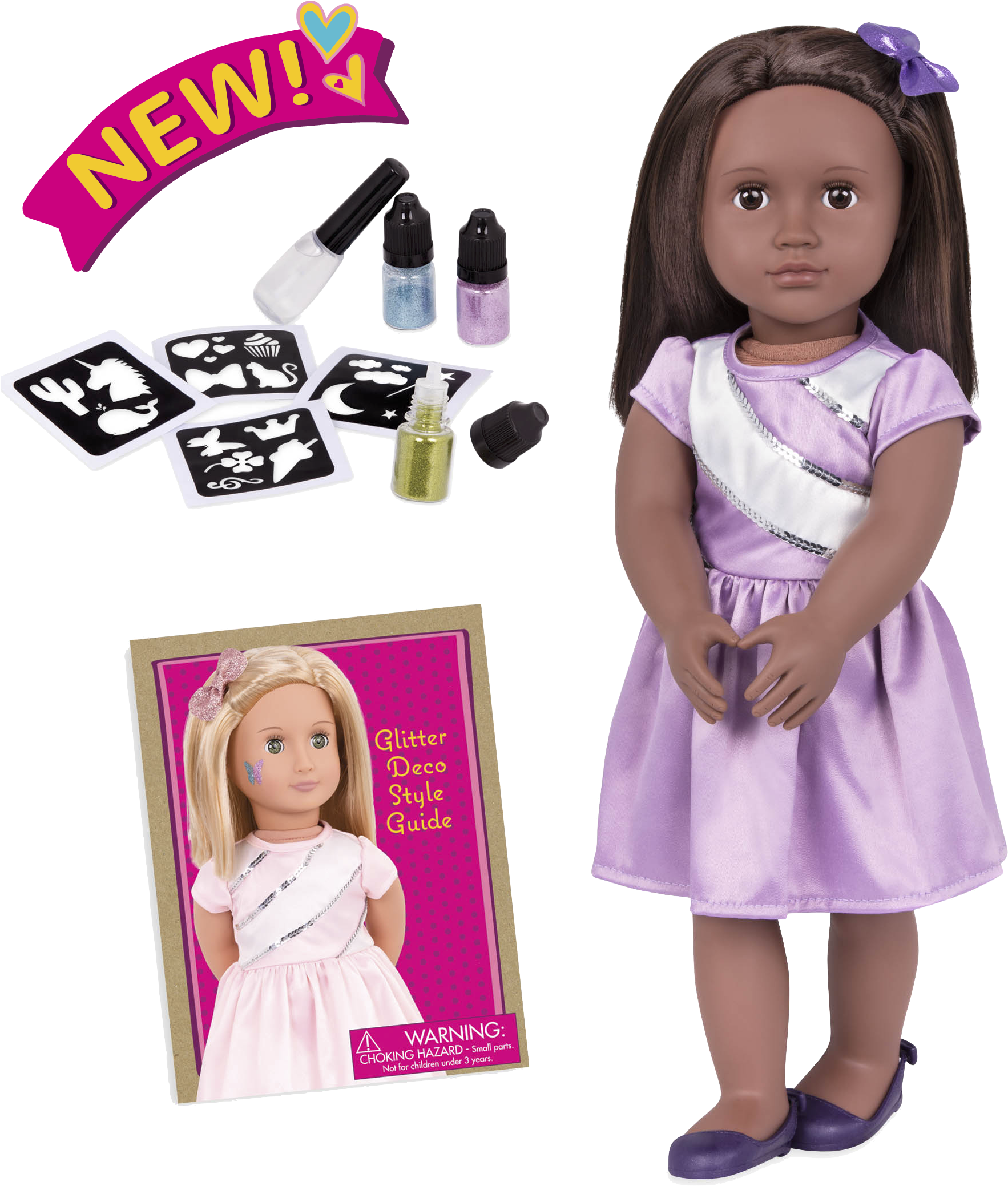 Shyanne 18-inch Glitter Tattoo Deco Doll - Our Generation Glitter Tattoo Doll Rosalyn (2100x2100), Png Download