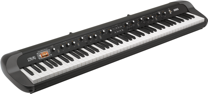 Vintage Keyboard - Korg Sv1 88 Black (1000x400), Png Download