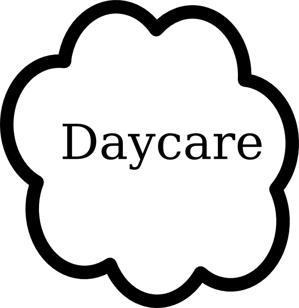 Small - Black And White Daycare Van (582x599), Png Download
