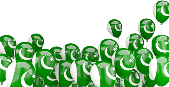 Illustration Of Flag Of Pakistan - Pakistani Flag Balloon Png (640x480), Png Download