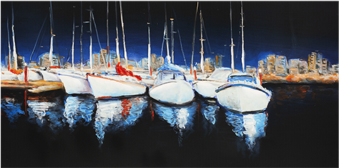 Image For 30x60" Nautical Inspiration Painting From - Sailboat (519x804), Png Download