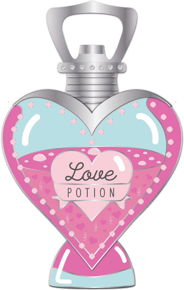 Love Potion Bottle Opener - Heart (1000x1000), Png Download
