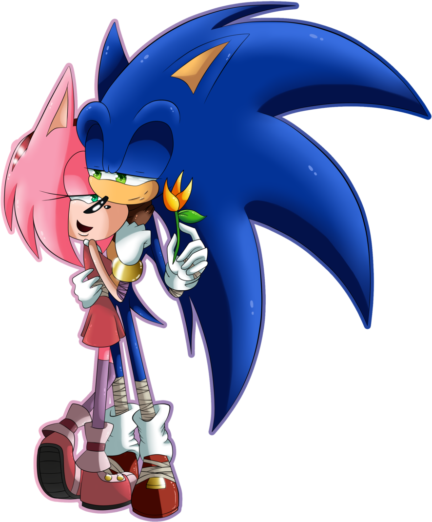 Sonamy Boom San Valentine By Silverthehedgehogyes On - Sonic Day (1024x1343), Png Download