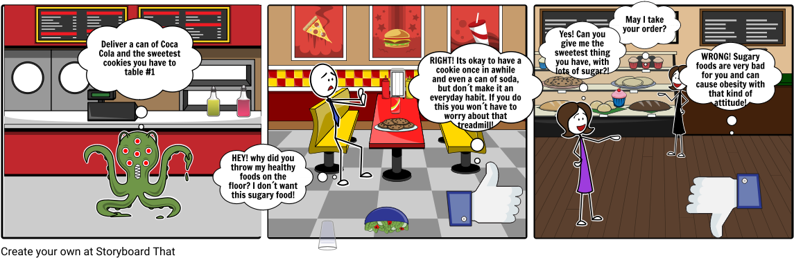 Food - Cartoon (1164x385), Png Download