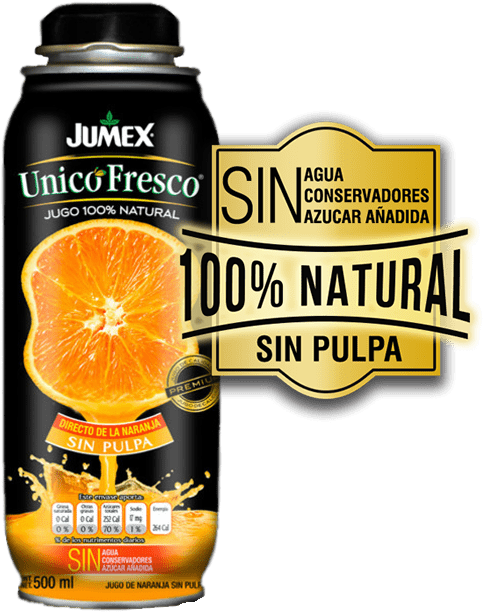 Lata Naranja Premium - Jumex Jugo De Naranja Natural (500x658), Png Download