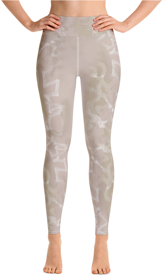 Angela Simeone Graffiti Legging - Yoga Pants (1000x1000), Png Download
